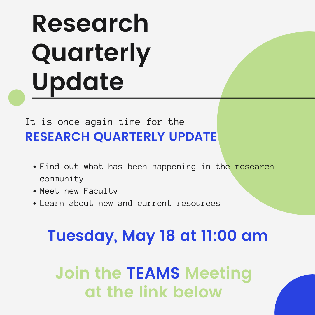 Research Quarterly Update May Reminder